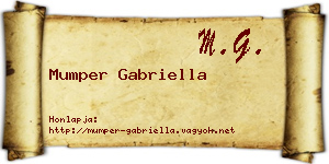 Mumper Gabriella névjegykártya